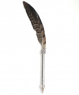 Dark pheasant feather pen