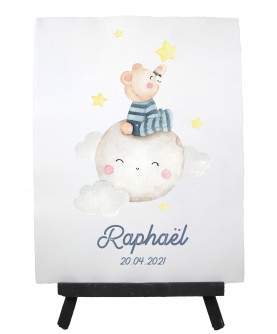 Personalized baby poster "Moon" poster 25x33cm