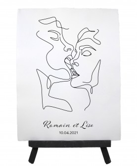Personalized poster "couple1" 25x33cm black and white
