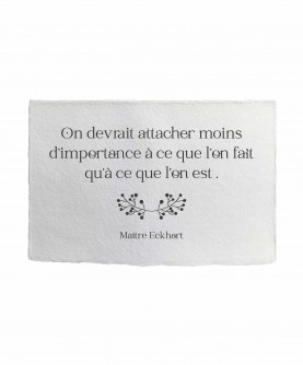 Inspirational Quote Card 12 : Maître Eckhart
